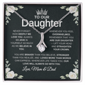 "To Our Daughter" Necklace – Gift from Mom & Dad