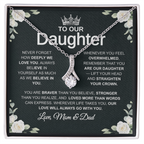 "To Our Daughter" Necklace – Gift from Mom & Dad