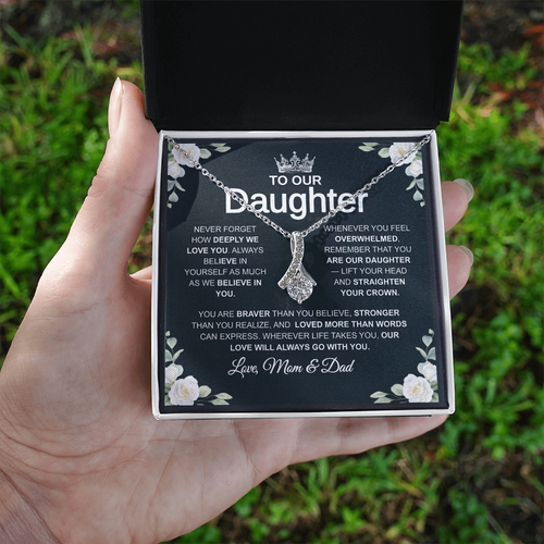 "To Our Daughter" Necklace – Gift from Mom & Dad