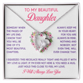 To My Beautiful Daughter Forever Love Necklace