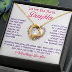 To My Beautiful Daughter Forever Love Necklace
